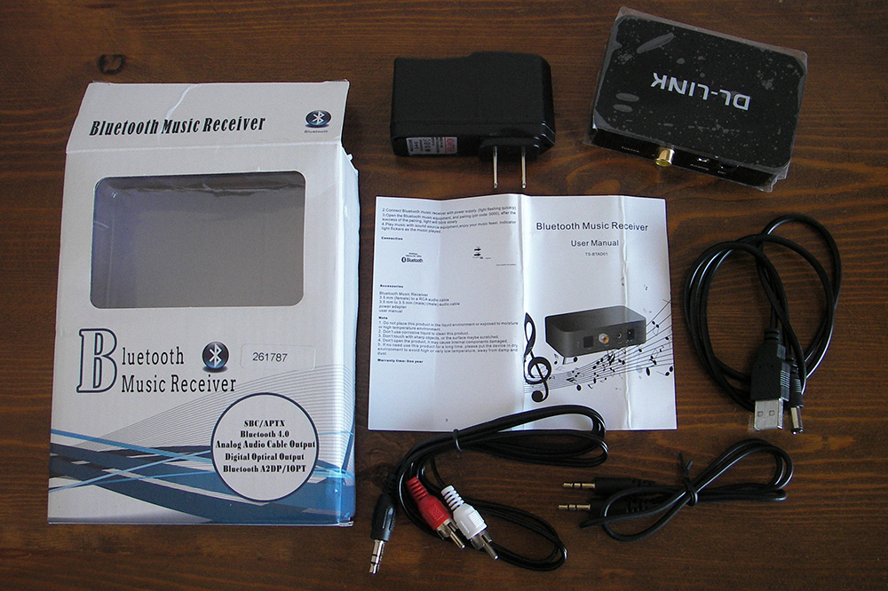 Bluetooth Music Receiver TS-BTAD01 package.
