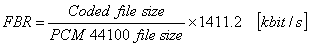 File-based Bit Rate