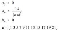 Triangle wave coefficients